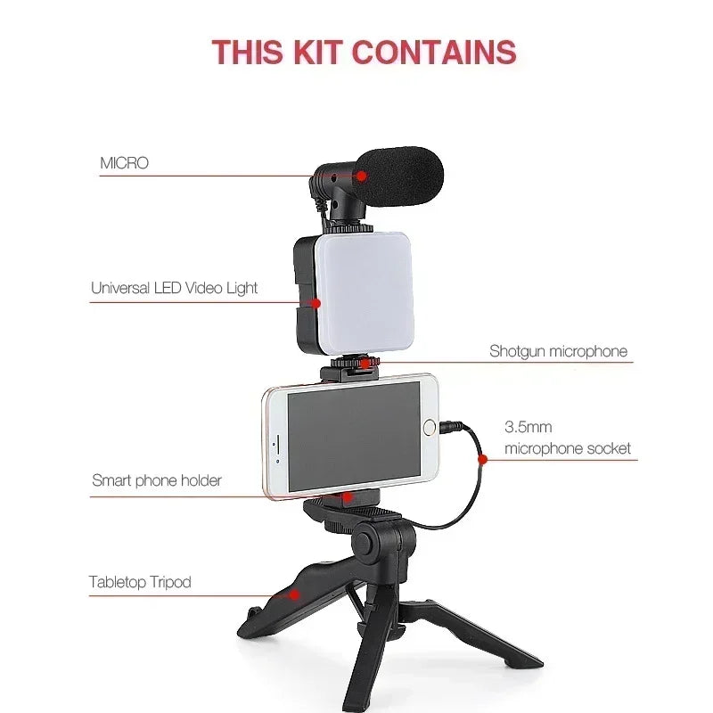 KIT TRIPODE CON MICROFONO
