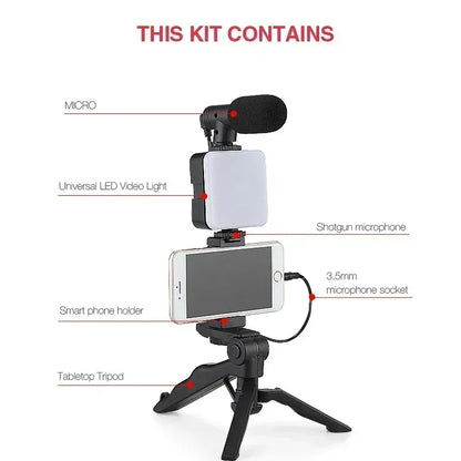 KIT TRIPODE CON MICROFONO