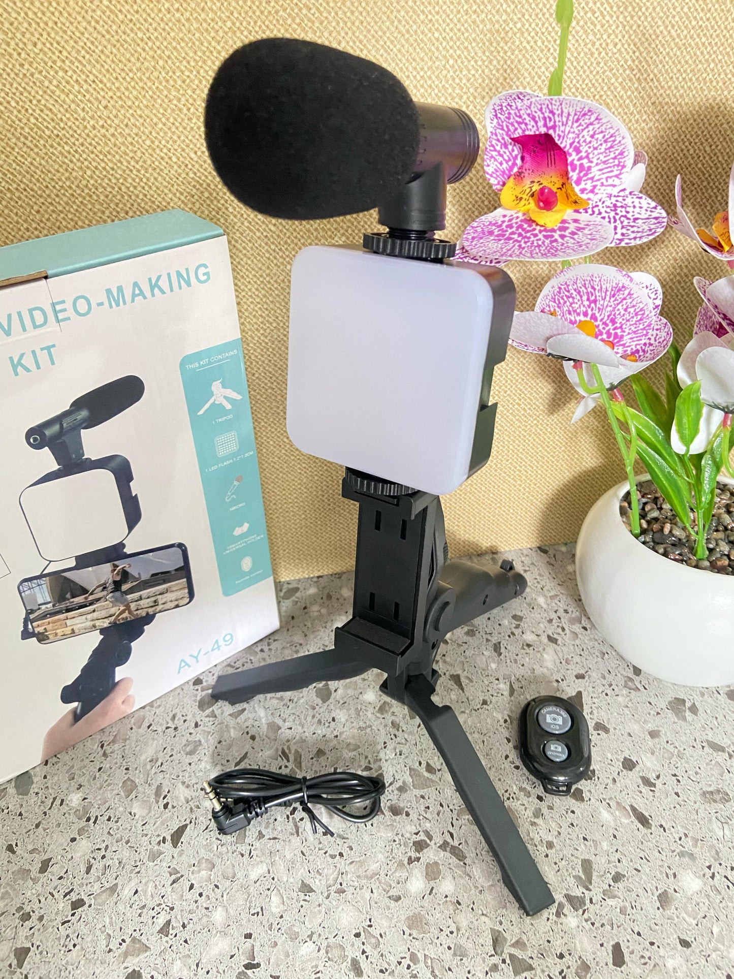 KIT TRIPODE CON MICROFONO